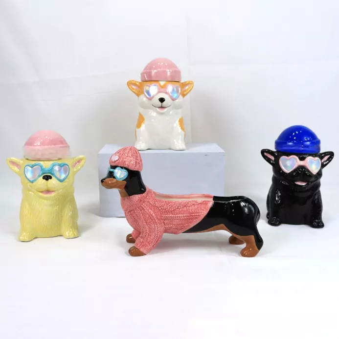 விலங்கு பீங்கான் மெழுகுவர்த்தி வைத்திருப்பவர்