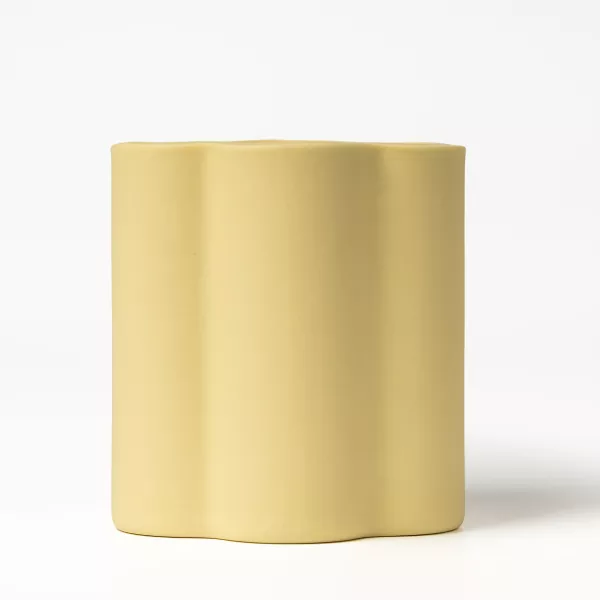 கலை மலர் விளிம்பு பீங்கான் மெழுகுவர்த்தி வைத்திருப்பவர்