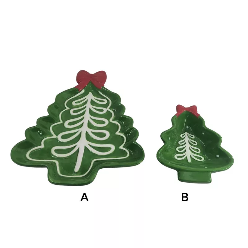 கிறிஸ்துமஸ் மரம் தட்டு கையால் வரையப்பட்ட விடுமுறை பரிசு