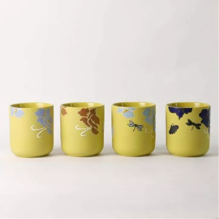 மலர் விஸ்பர் கையால் வரைந்த கலை மெழுகுவர்த்தி