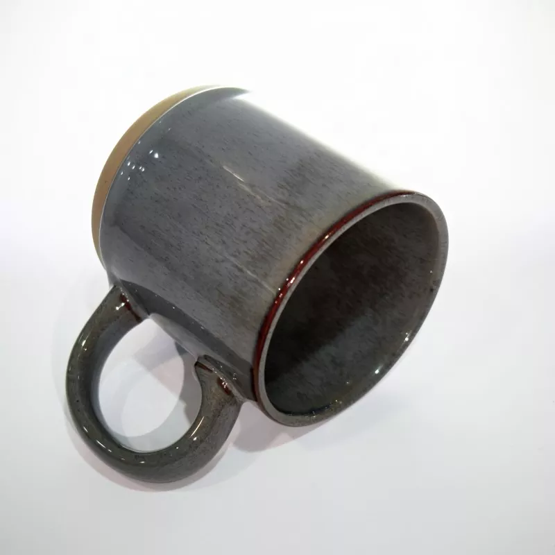 எளிய நவீன பீங்கான் பயணம் சாம்பல் குவளை