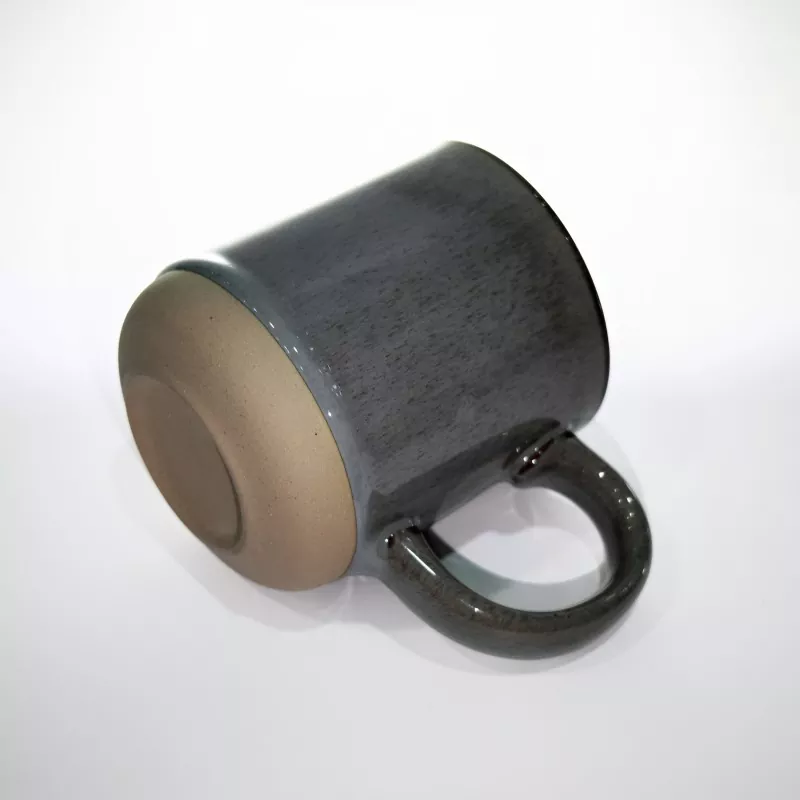 எளிய நவீன பீங்கான் பயணம் சாம்பல் குவளை