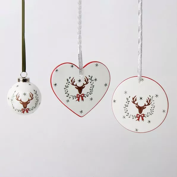 தனித்துவமான கையால் செய்யப்பட்ட பீங்கான் கிறிஸ்துமஸ் மரம் அலங்காரம்